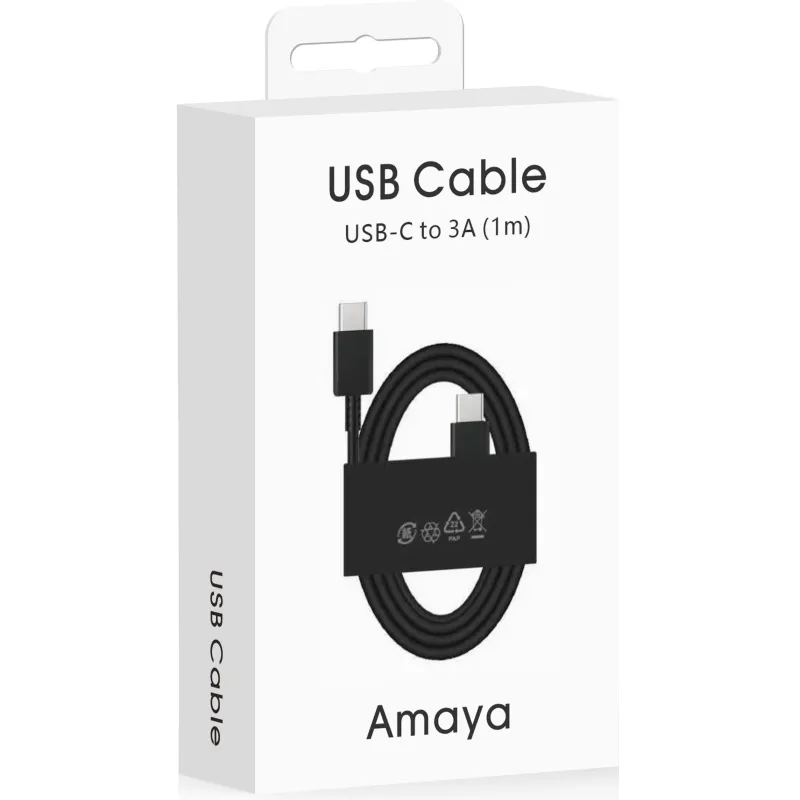 Дата кабель Amaya SD10CC Type-C to Type-C 5A (1m) – Black. Фото 3 з 3