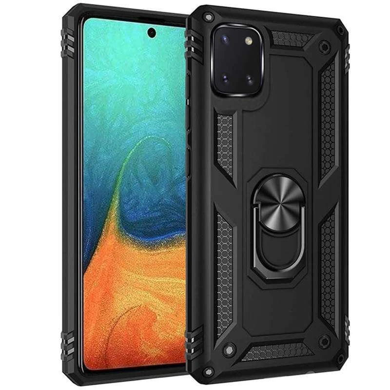 

Протиударний чохол Serge Ring з кільцем на Samsung Galaxy Note 10 Lite (A81) (Чорний)