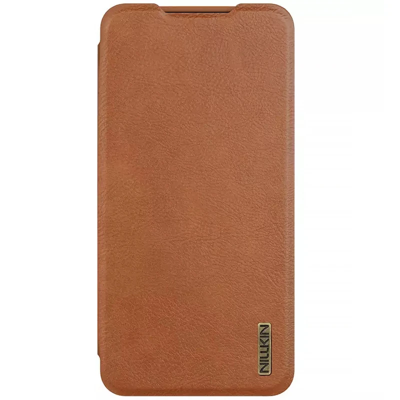 Кожаный чехол-книжка Nillkin Qin Pro Camshield для Samsung Galaxy S25 Edge – Коричневый. Фото 2 из 6