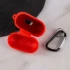 Силіконовий футляр з мікрофіброю для навушників Airpods 1/2 – Червоний / Red. Фото 4 з 5