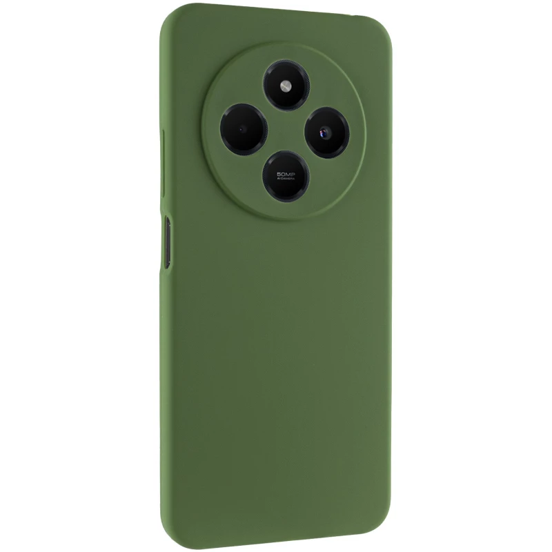 Чохол Silicone Case Lakshmi Plus з закритою камерою на Xiaomi Redmi 14C / Poco C75 – Зелений / Dark green. Фото 1 з 7