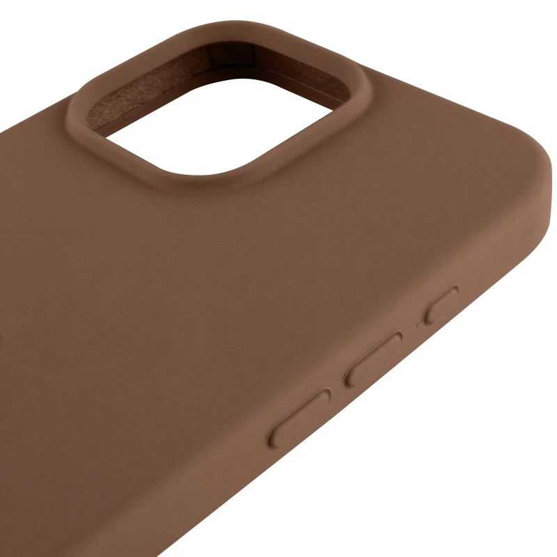 Чохол з закритим низом Silicone Case на Apple iPhone 16 Pro Max – Коричневий / Brown. Фото 5 з 6