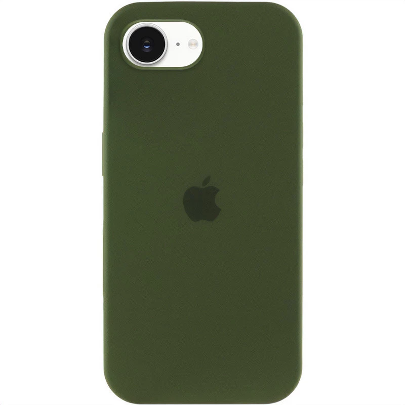 Чохол Silicone Case з закритим низом на Apple iPhone 17e (6.1") – Зелений / Dark Olive. Фото 1 з 6