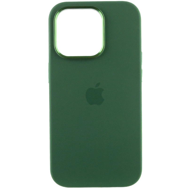 Чехол Silicone Case с металлическими кнопками для Apple iPhone 13 Pro Max (6.7") – Зеленый / Clover. Фото 3 из 9