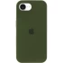 Чохол Silicone Case з закритим низом на Apple iPhone 16e (6.1") – Зелений / Dark Olive. Фото 1 з 6