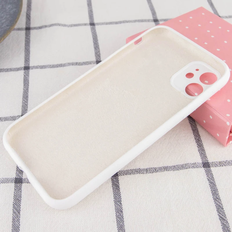 Чохол Silk Full Camera Protective (AA) NO LOGO для Apple iPhone 12 (6.1") – Білий / White. Фото 2 з 2