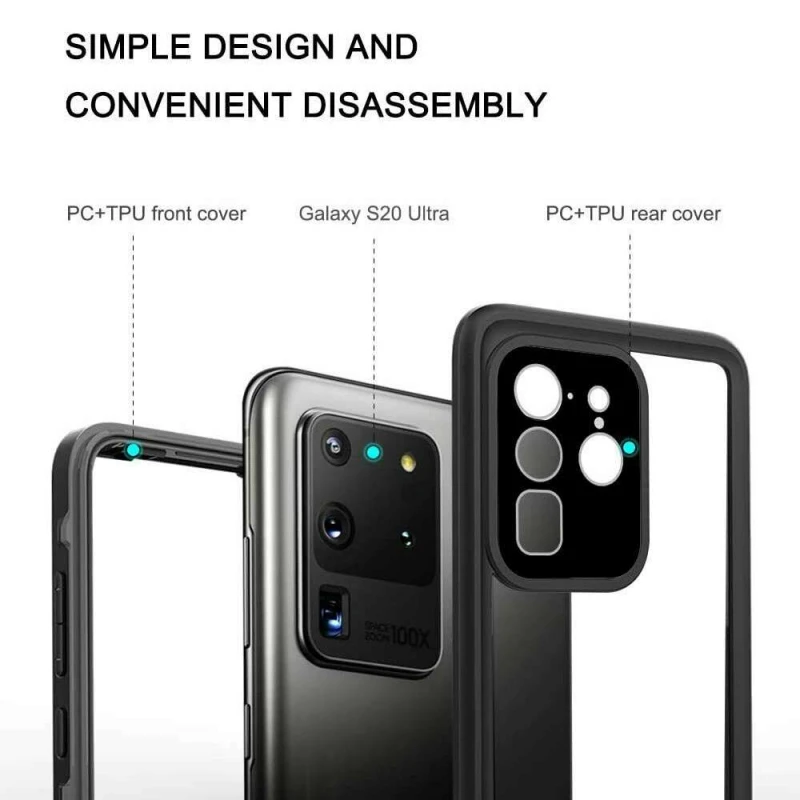 Shellbox водонепроницаемый чехол для Samsung Galaxy S20 Ultra – Черный. Фото 4 из 8