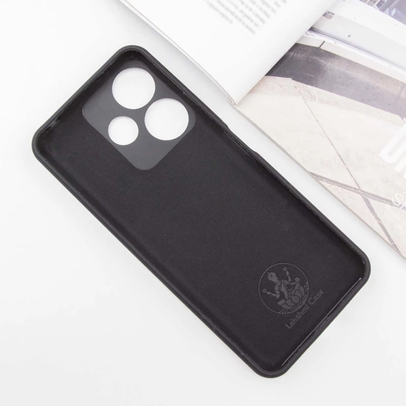 Чохол Silicone Case Lakshmi Plus з закритою камерою на Xiaomi Redmi 13 4G – Чорний / Black. Фото 6 з 8