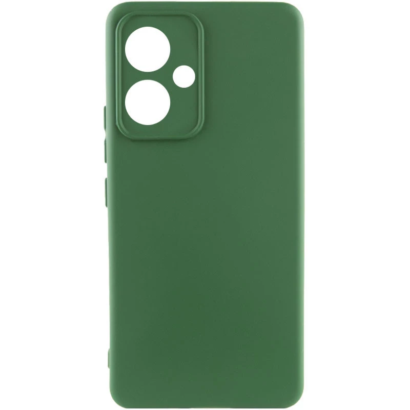 Чохол Silicone Case Lakshmi Plus з закритою камерою на Xiaomi Redmi 13 4G – Зелений / Dark green. Фото 1 з 4