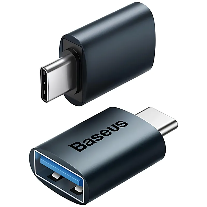 Переходник Baseus Ingenuity Series Mini Type-C to USB 3.1 (ZJJQ000001) – Blue. Фото 2 из 4