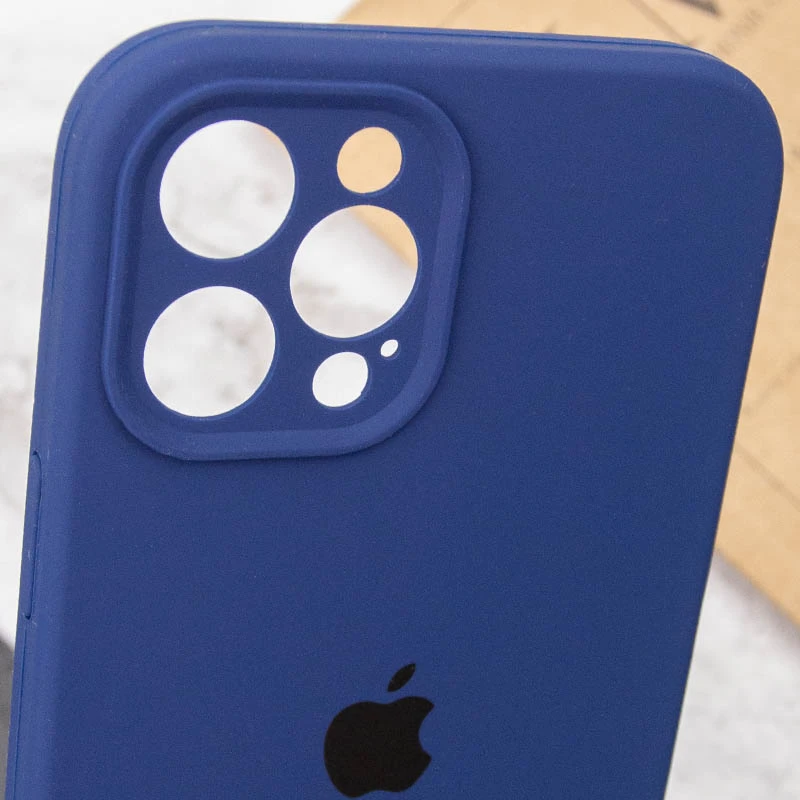 Чехол Silicone Case с защитой камеры для Apple iPhone 12 Pro (6.1") – Синий / Deep navy. Фото 7 из 7