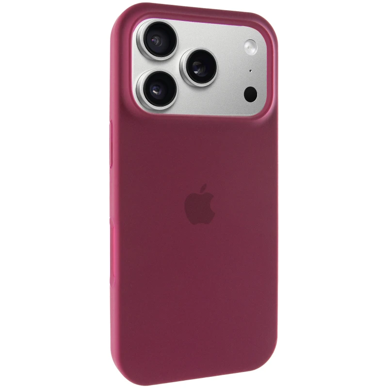 Чехол Silicone Case с закрытым низом для Apple iPhone 17 Pro (6.3") – Бордовый / Maroon. Фото 2 из 7