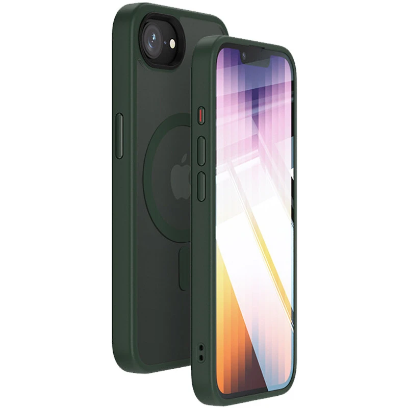 Чехол Ummi Colorful with MagSafe для Apple iPhone 17e (6.1") – Зеленый / Dark Green. Фото 1 из 1