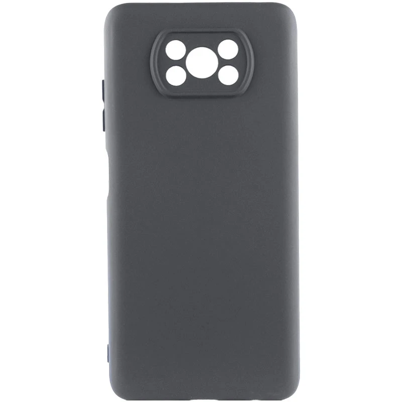 Чехол Silicone Case Lakshmi Plus с закрытой камерой для Xiaomi Poco X3 NFC / Poco X3 Pro – Серый / Gray. Фото 1 из 2