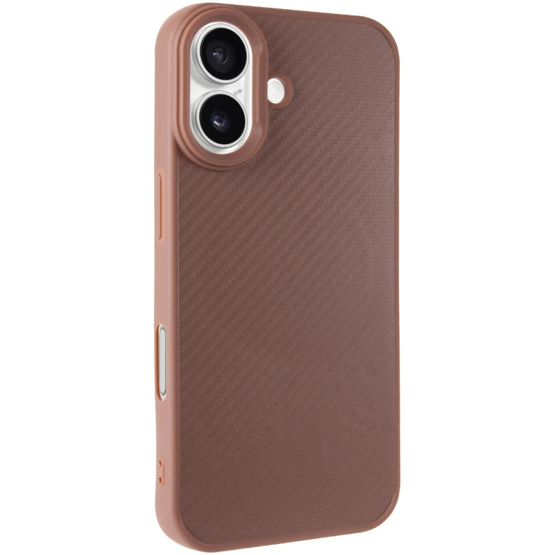 TPU чохол Carbon Protective with Magsafe для Apple iPhone 17 (6.3") – Coffee. Фото 2 з 7