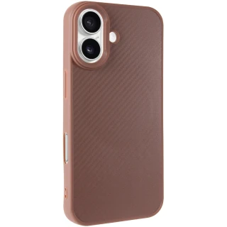 TPU чохол Carbon Protective with Magsafe для Apple iPhone 17 (6.3") — Coffee