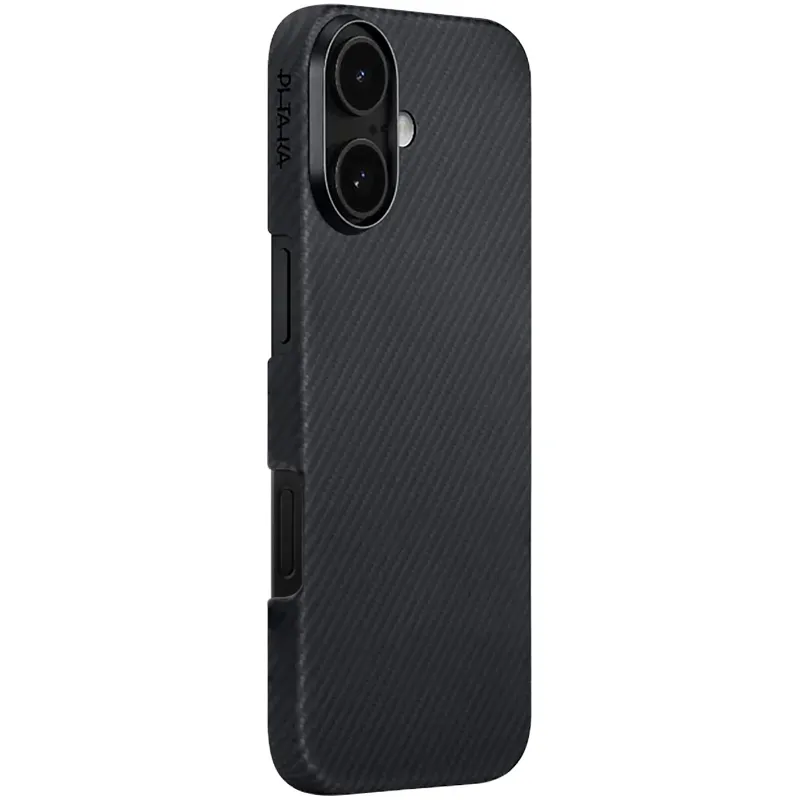 Чохол Aramid Fiber PTK Premium with MagSafe (NFC) для Apple iPhone 17 (6.3") – Black / Grey. Фото 1 з 2