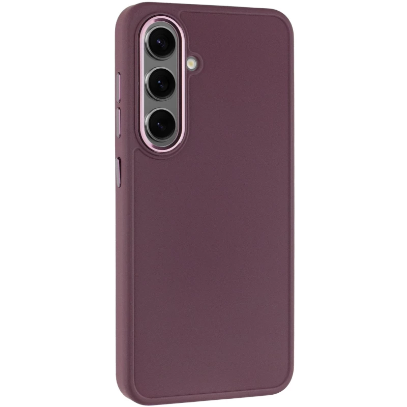TPU чохол Bonbon з металевими кнопками на Samsung Galaxy S23+ – Бордовий / Plum. Фото 1 з 11