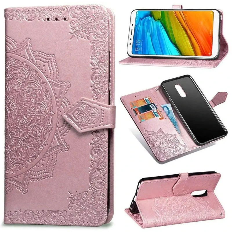 Кожаный чехол-книжка Art Case с визитницей для Xiaomi Redmi Note 4X / Note 4 (Snapdragon) – Розовый. Фото 4 из 4