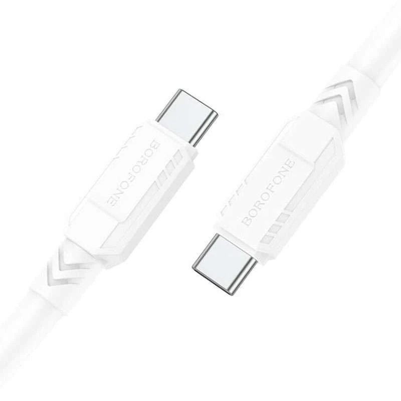 Дата кабель Borofone BX81 Type-C to Type-C 60W (1m) – Білий. Фото 3 з 5