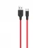 Дата кабель Hoco X21 Silicone Type-C Cable (1m) – Чорний / Червоний. Фото 1 з 6