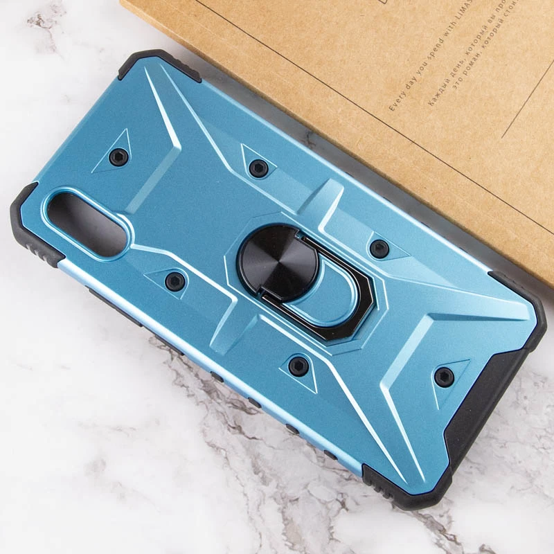 Ударостійкий чохол Pathfinder з кільцем на Xiaomi Redmi 9A – Блакитний / Light Blue. Фото 5 з 5