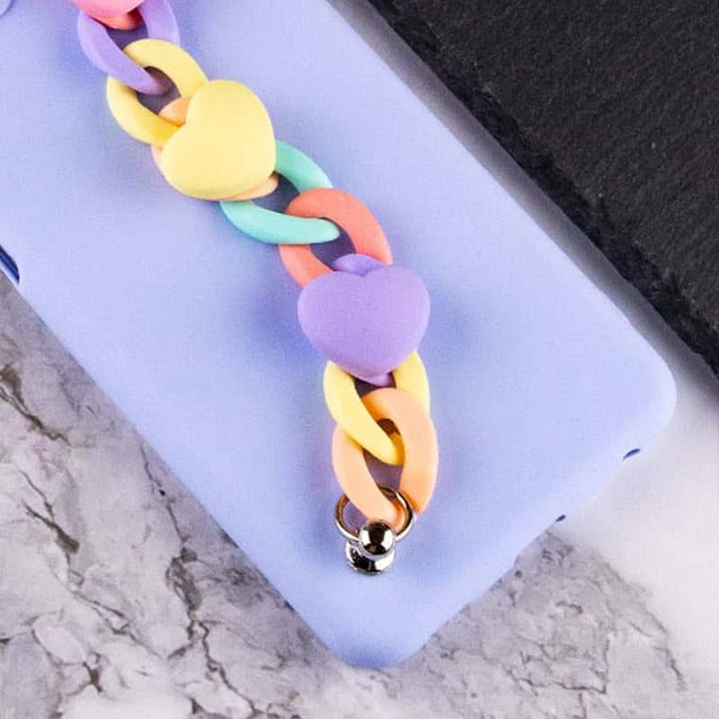 Чохол Heart з ланцюгом на Samsung Galaxy M33 5G – Lilac Blue. Фото 8 з 8