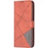 Шкіряний чохол-книжка Geometric Pattern для Samsung Galaxy A56 5G – Brown. Фото 1 з 4
