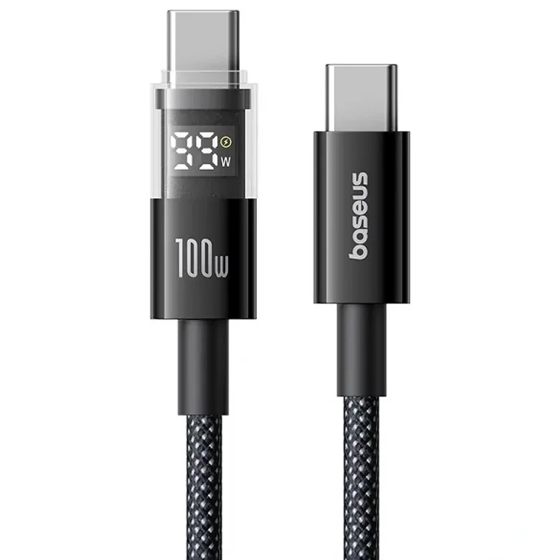 Дата кабель Baseus Display 2 Type-C to Type-C 100W (1m) (P10382702) – Cosmic Black. Фото 1 из 5