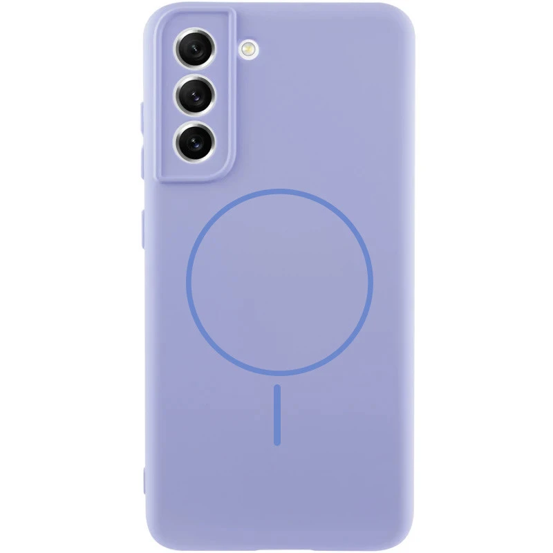 Чохол Silicone Cover Lakshmi Full Camera (AA) with Magnetic Fit для Samsung Galaxy S21 FE – Бузковий / Dasheen. Фото 1 з 4