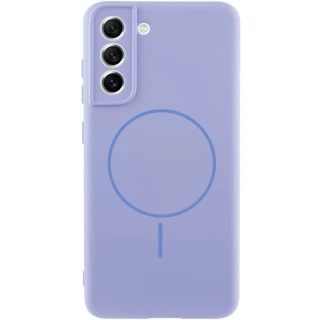 Чохол Silicone Cover Lakshmi Full Camera (AA) with Magnetic Fit для Samsung Galaxy S21 FE — Бузковий / Dasheen
