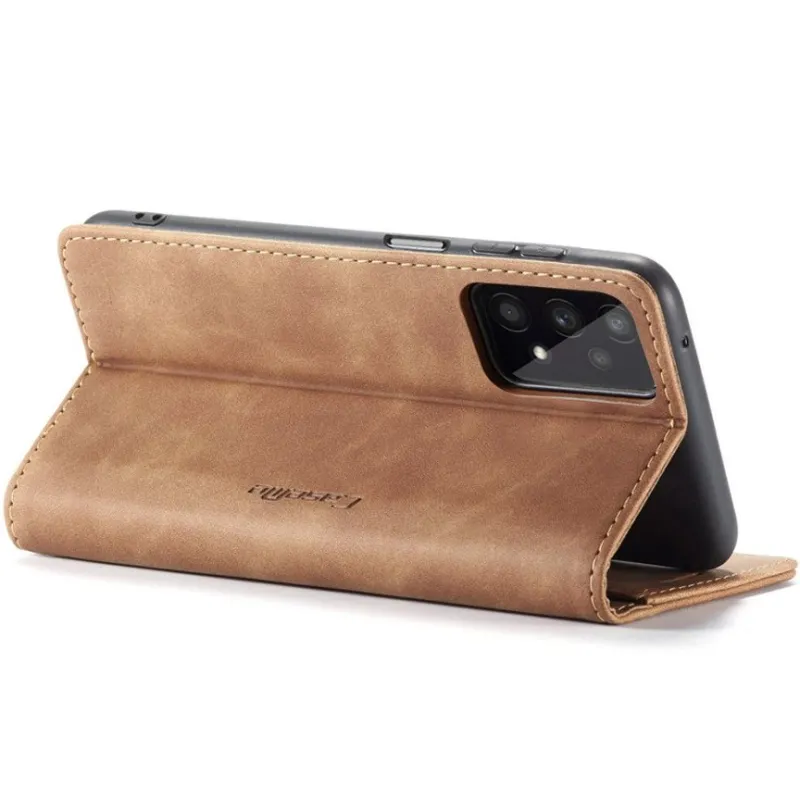 Шкіряний чохол-книжка CaseMe Velvet Nubuck для Samsung Galaxy A32 (A326B) 5G – Brown. Фото 5 з 6