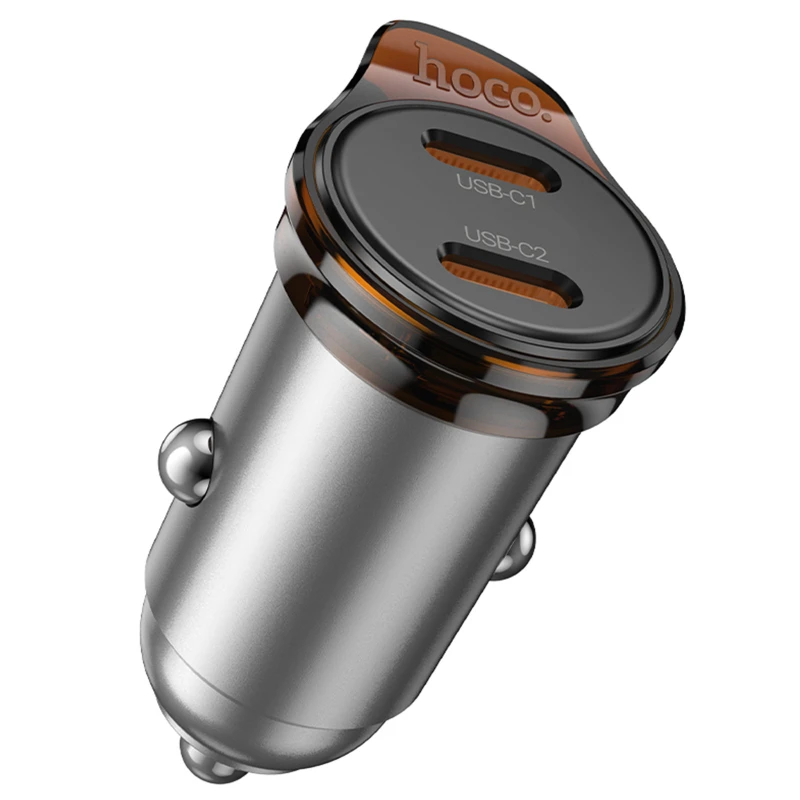 АЗУ Hoco NZ16B Rigorous PD45W (2USB-C) – Metal grey. Фото 2 из 7