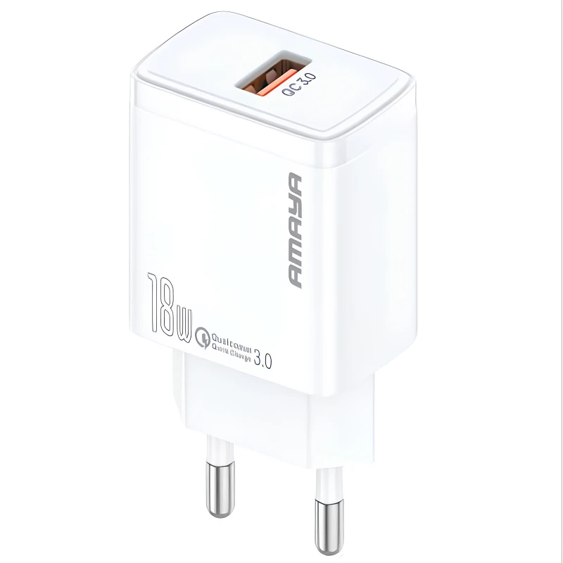 МЗП Amaya E59S QC3.0 18W (1USB-A) – White. Фото 1 з 2