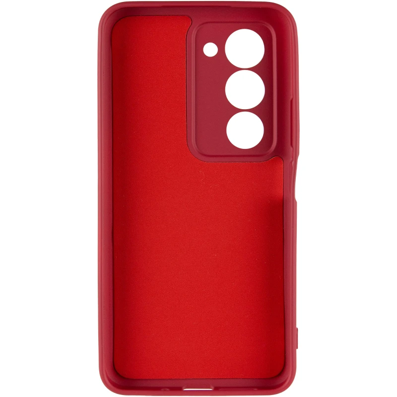 Кольоровий силіконовий чохол GETMAN із закритою камерою для Xiaomi Redmi 15 4G (Global) / 5G – Червоний / Dark Red. Фото 4 з 6