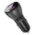АЗУ Acefast B7 metal car charger 45W (USB-A + USB-A) with digital display – Transparent black. Фото 1 из 4