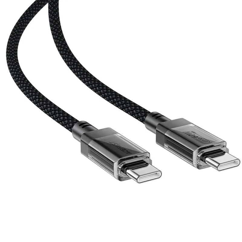 Дата кабель Acefast C12-03 Type-C to Type-C 60W (1.2m) – Black. Фото 3 з 5