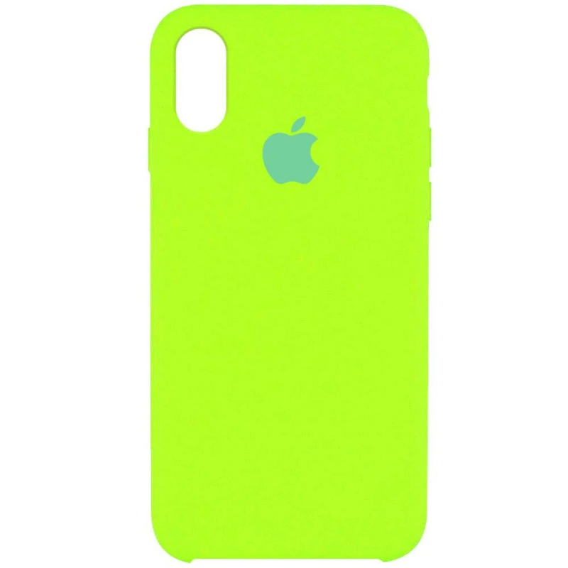 

Чохол Silicone Case на Apple iPhone XS Max (6.5") (Салатовий / Neon Green)