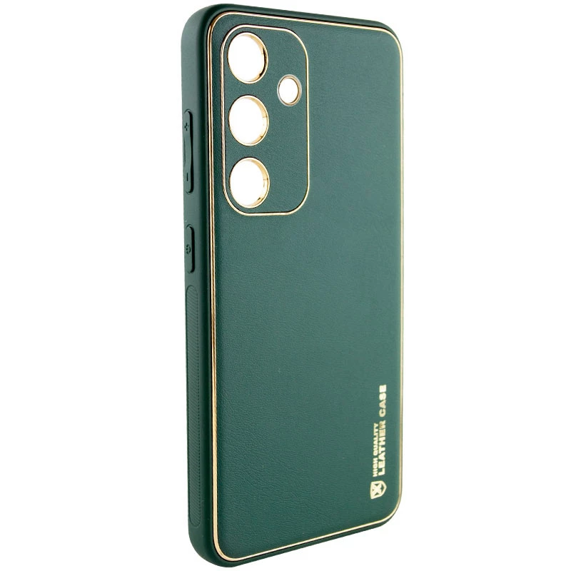 Шкіряний чохол Xshield на Samsung Galaxy S24+ – Зелений / Army Green. Фото 4 з 10
