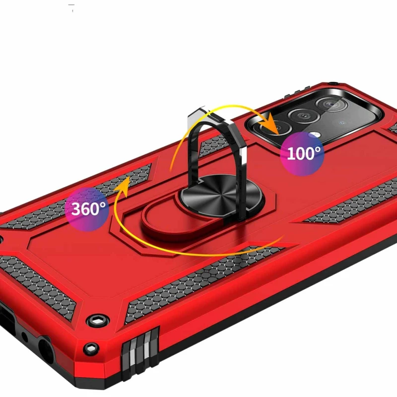 Протиударний чохол Serge Ring з кільцем на Samsung Galaxy A72 4G / A72 5G – Червоний. Фото 10 з 10