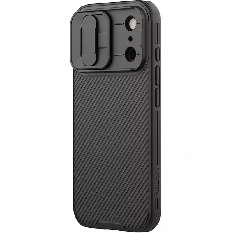 Карбована накладка Nillkin Pro зі шторкою для камери на Apple iPhone 17 Pro Max (6.9") – Black. Фото 3 з 9