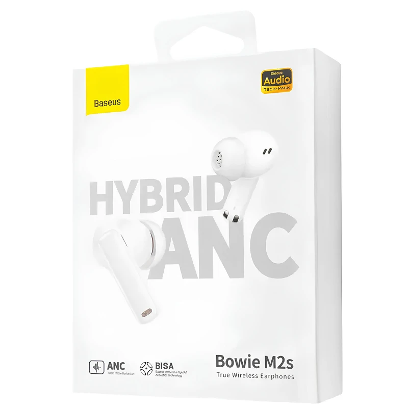 Бездротові TWS навушники Baseus Bowie M2s (NGTW350102) – Moon White. Фото 4 з 4