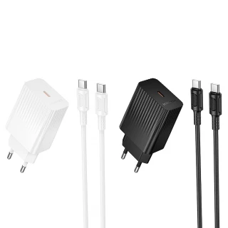 МЗП Borofone BAS73A Source PD20W (1USB-C) + кабель Type-C to Type-C фото 1 з 1