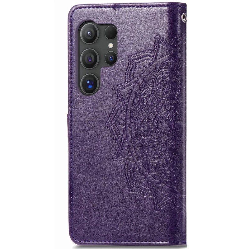 Кожаный чехол-книжка Art Case с визитницей для Samsung Galaxy S25 Ultra – Фиолетовый. Фото 8 из 10