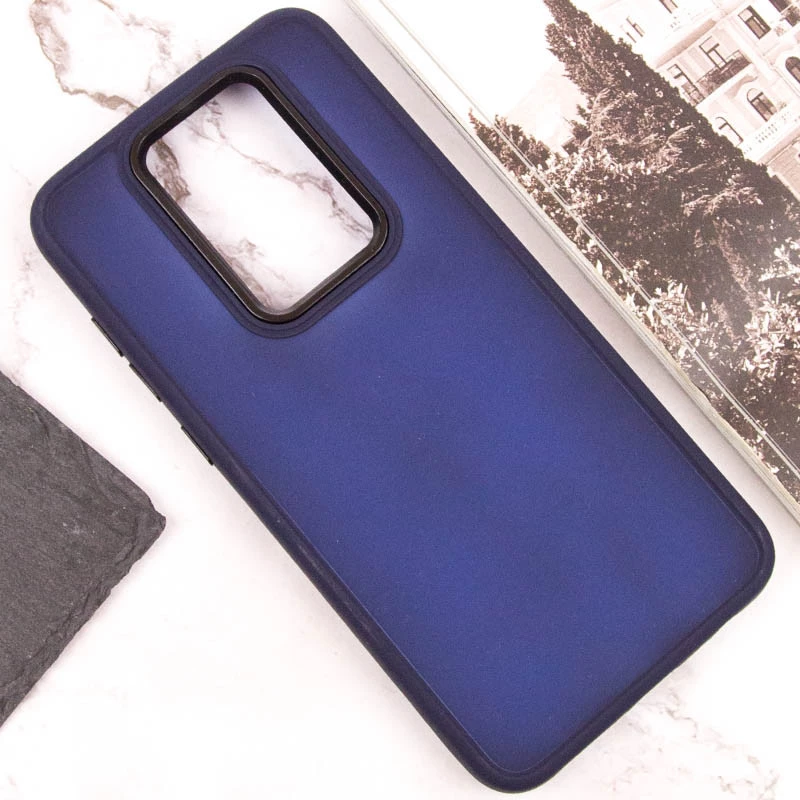 Чехол TPU+PC Lyon Frosted на Xiaomi Redmi Note 9 / Redmi 10X – Синий / Navy Blue. Фото 5 из 7