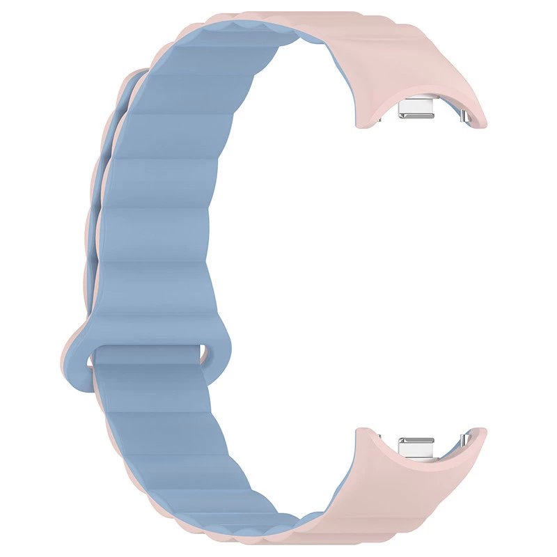 Ремінець Dual-color Magnetic для Xiaomi Mi Band 9/8 – Light Pink / Lilac Blue. Фото 6 з 8