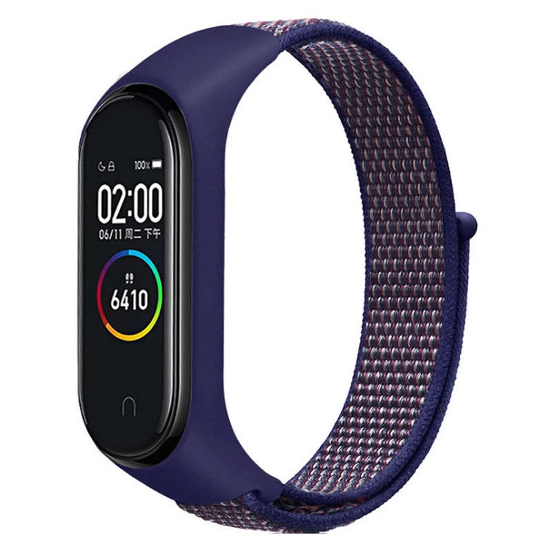 Ремінець Nylon New для Xiaomi Mi Band 3/4/5/6/7 – Синій / Navy Blue. Фото 1 з 1