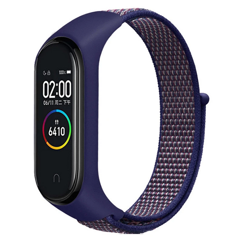 Ремешок Nylon New для Xiaomi Mi Band 8/9/10 – Синий / Navy Blue. Фото 1 из 2