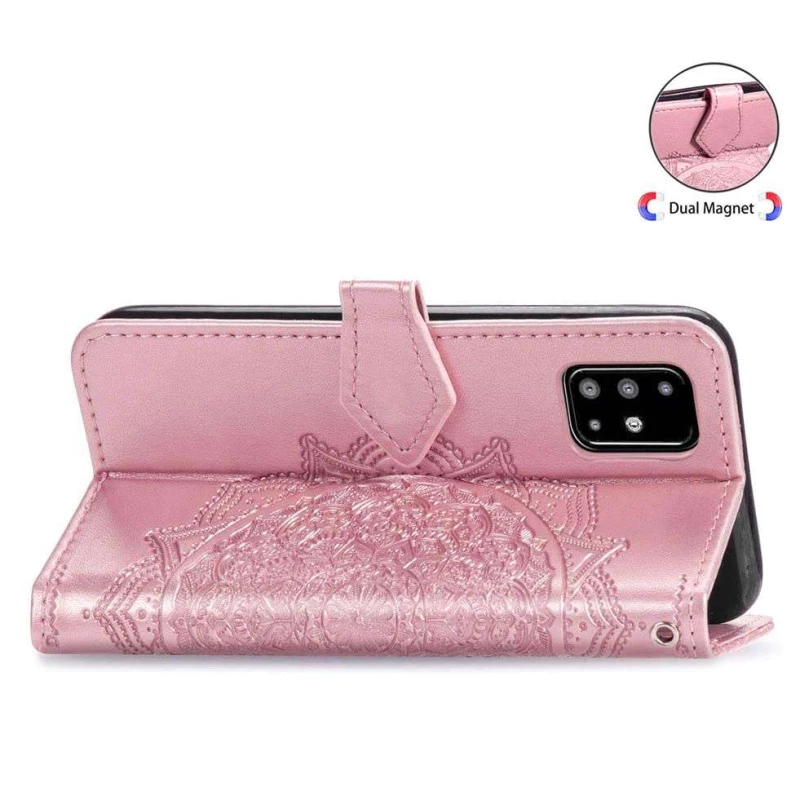 Кожаный чехол-книжка Art Case с визитницей для Samsung Galaxy A71 – Розовый. Фото 3 из 6