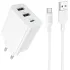 МЗП Borofone BA105A Stellar 15W (2USB-A/1C) + кабель USB to Type-C – White. Фото 1 з 2